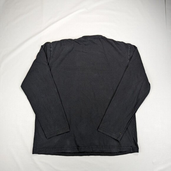 Tommy Hilfiger Denim Spellout logo Longsleeve Crew neck T-shirt Black Men's L - Picture 4 of 10